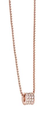 Guess Rose gold plated pave bead necklace